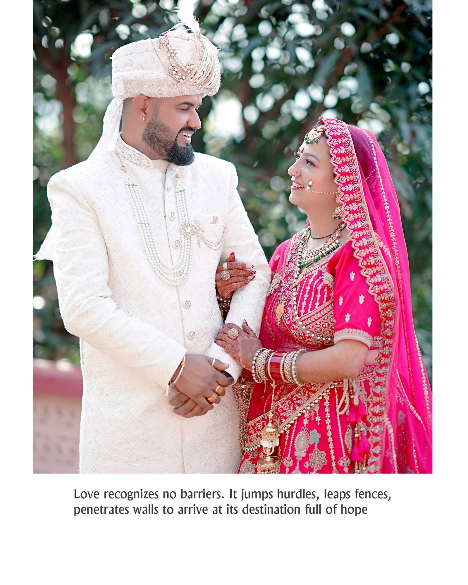 Neha and Sahil Wedding Couple Portrait